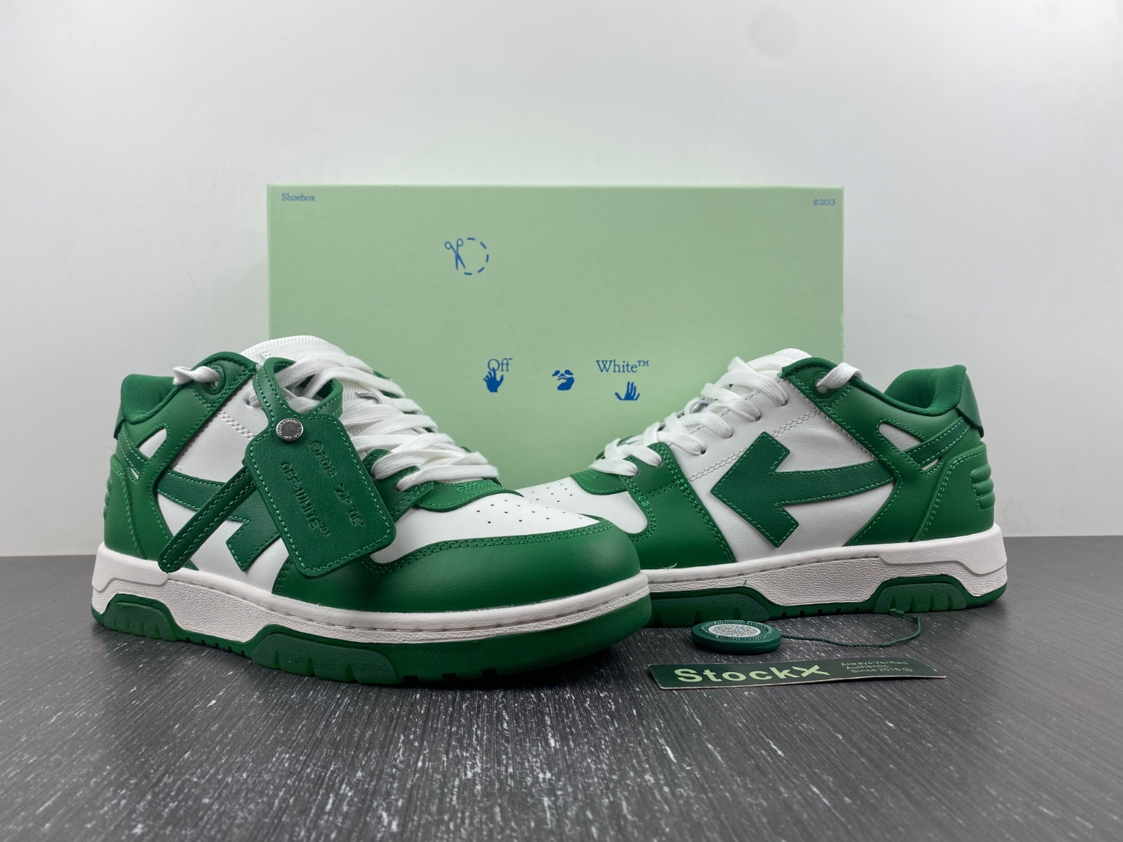 OFF-WHITE Out Of Office Green  OMIA189S21LEA0010155