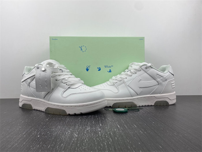 OFF-WHITE Out of Office "OOO" Low Tops Vanilla White Suede OMIA189S23LEA0110101