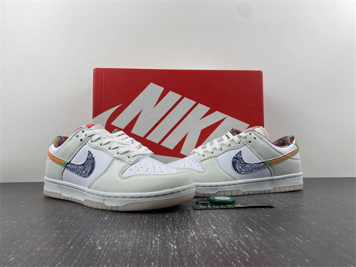 Nike Dunk Low White Multi-Color Paisley FN8913-141