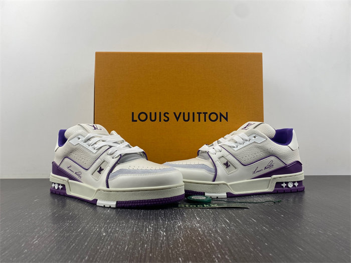 Louis Vuitton LV trainer Purple White 1ACHKW
