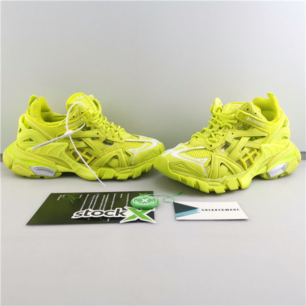 Balenciaga Track.2 Open Sneaker Tissu Hoi.A-MP P327 FMW/TISSU H Fluorescent Yellow  568615 W2GN5 5818