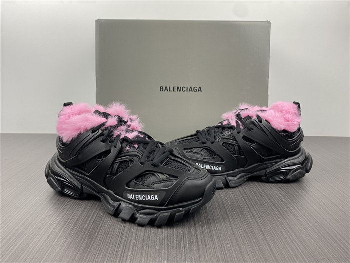 Balenciaga Track Fake Fur Black Pink 668555W3CQ61050