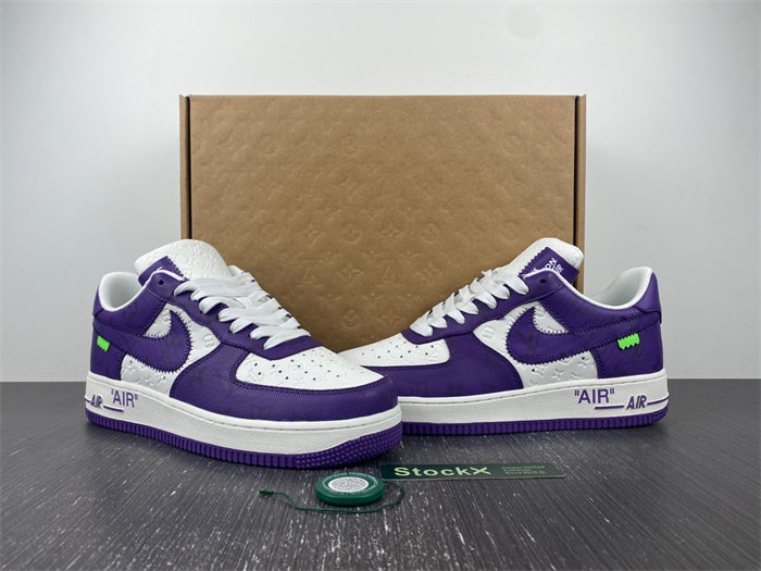 LouisVuitton x Nike Air Force White Purple