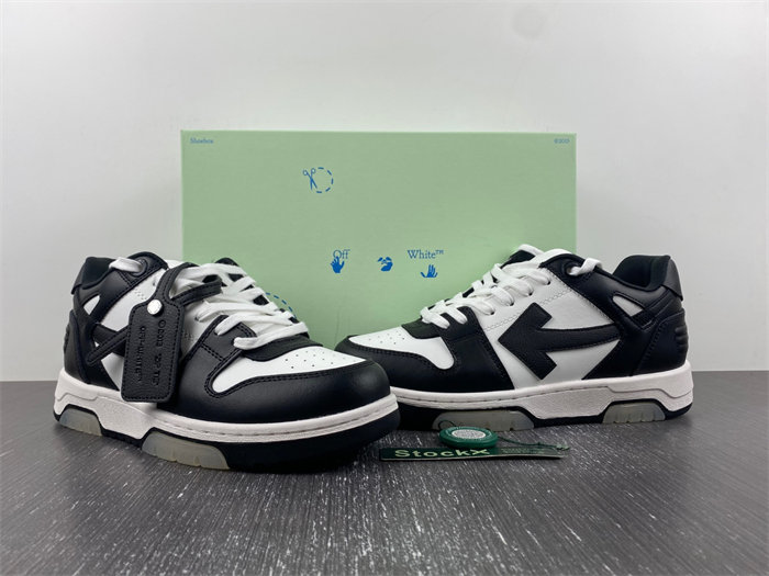 OFF-WHITE Out Of Office OOO Low Tops White Black White OMIA189C99LEA0041004