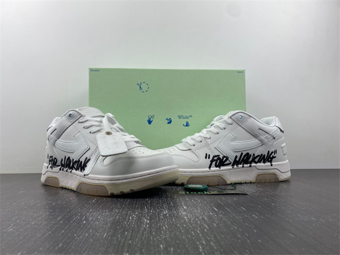 OFF-WHITE Out Of Office OOO Low Tops For Walking White Black OMIA189C99LEA0050110