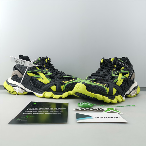 Balenciaga Track.2 Open Sneaker Black/Fluorescent Yellow   570391 W2GN3 1022