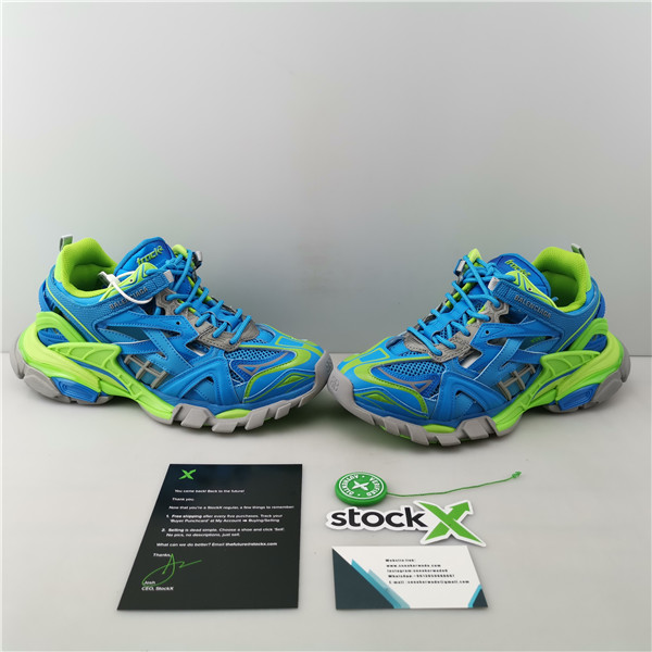 Balenciaga Track.2 Open Sneaker Blue/Green   570391 W2GN3 4030